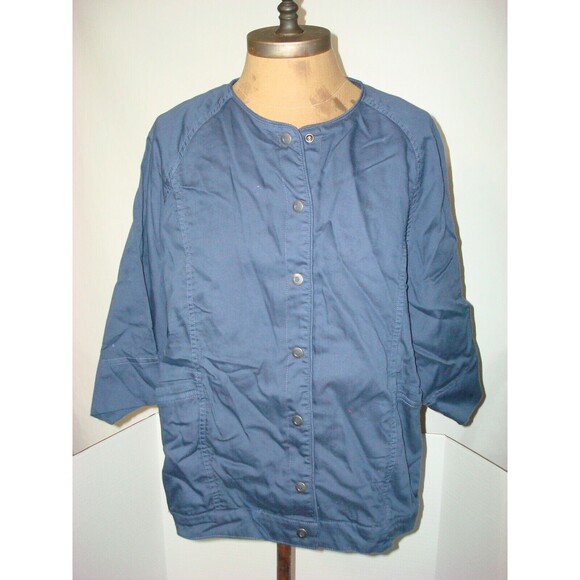New NWT Prana Barnswallow Womens M Jacket Pockets Blue Cool Organic Cotton - Picture 7 of 11